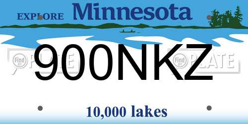900NKZ Minnesota License Plate