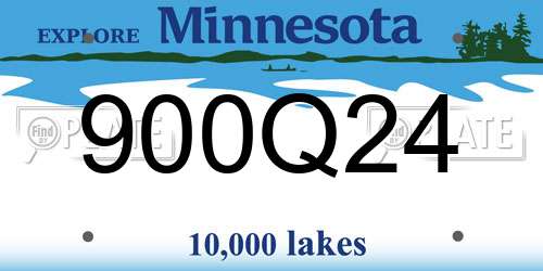 900Q24 Minnesota License Plate