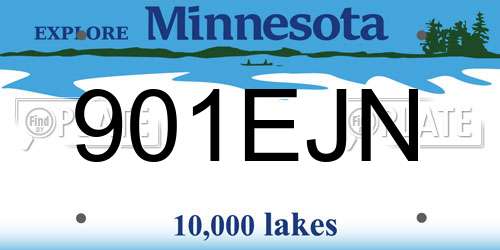 901EJN Minnesota License Plate