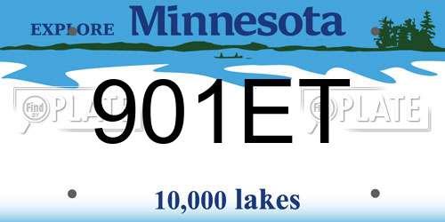 901ET Minnesota License Plate