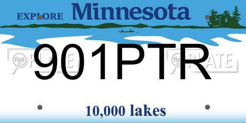 901PTR Minnesota License Plate