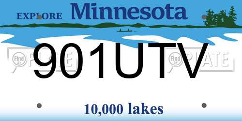 901UTV Minnesota License Plate