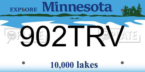 902TRV Minnesota License Plate