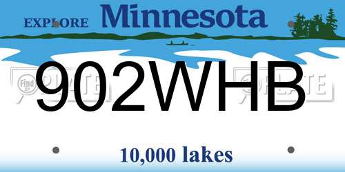 902WHB Minnesota License Plate