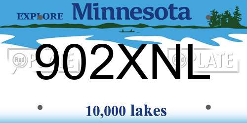 902XNL Minnesota License Plate