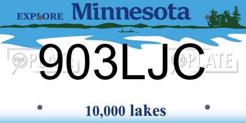 903LJC Minnesota License Plate