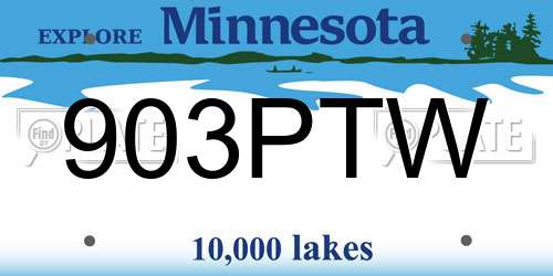 903PTW Minnesota License Plate