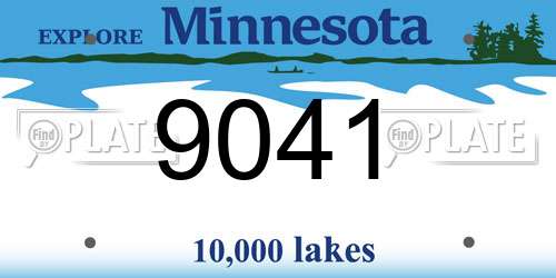 9041 Minnesota License Plate