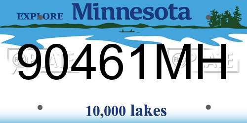 90461MH Minnesota License Plate