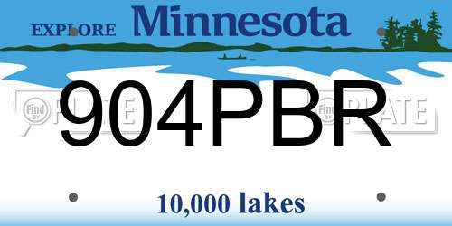 904PBR Minnesota License Plate