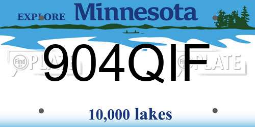 904QIF Minnesota License Plate