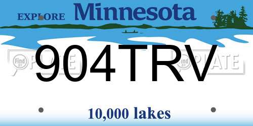 904TRV Minnesota License Plate
