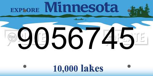 9056745 Minnesota License Plate