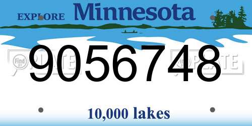 9056748 Minnesota License Plate