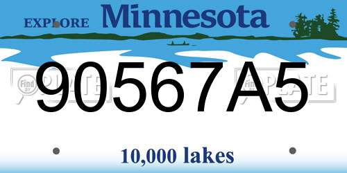 90567A5 Minnesota License Plate