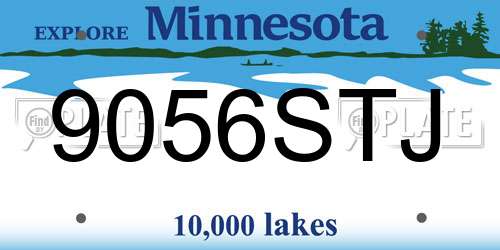 9056STJ Minnesota License Plate