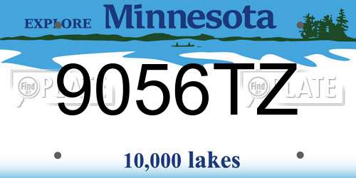 9056TZ Minnesota License Plate