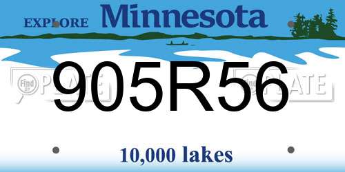 905R56 Minnesota License Plate
