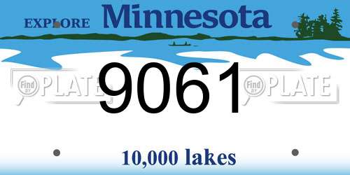 9061 Minnesota License Plate