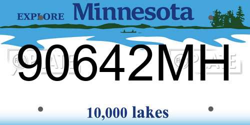 90642MH Minnesota License Plate