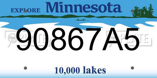 90867A5 Minnesota License Plate