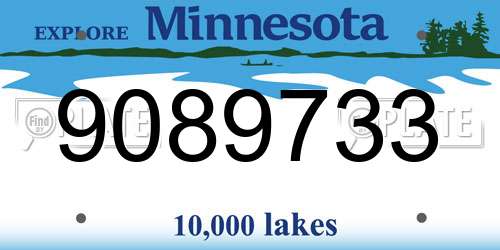 9089733 Minnesota License Plate