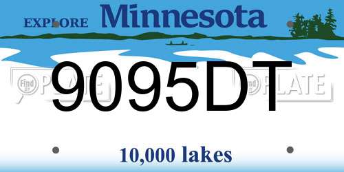 9095DT Minnesota License Plate