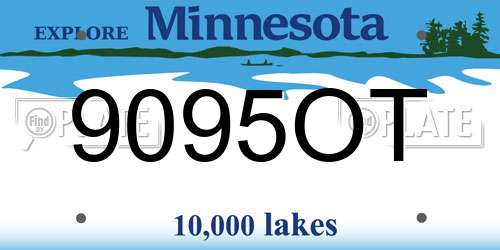 9095OT Minnesota License Plate