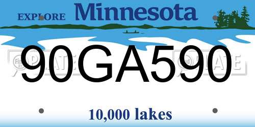 90GA590 Minnesota License Plate