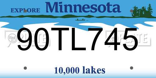 90TL745 Minnesota License Plate