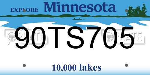 90TS705 Minnesota License Plate
