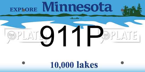 911P Minnesota License Plate