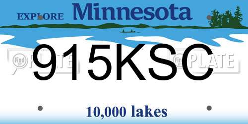 915KSC Minnesota License Plate
