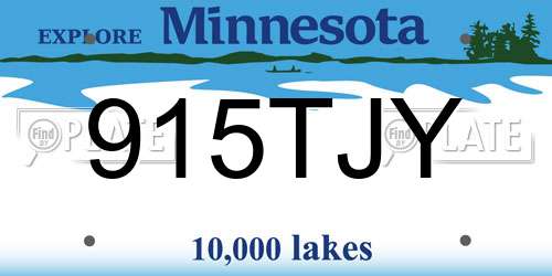 915TJY Minnesota License Plate
