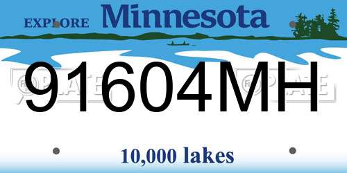 91604MH Minnesota License Plate