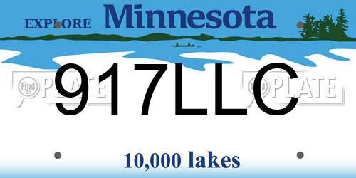 917LLC Minnesota License Plate