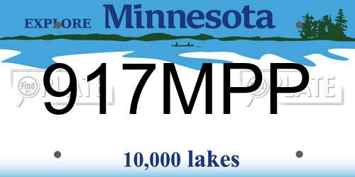917MPP Minnesota License Plate