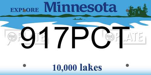 917PCT Minnesota License Plate