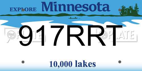 917RRT Minnesota License Plate