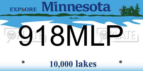 918MLP Minnesota License Plate