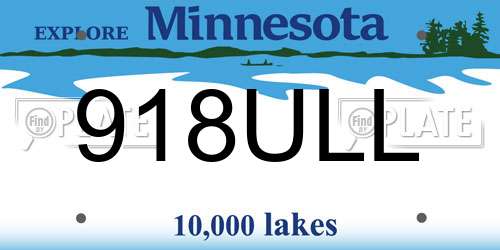 918ULL Minnesota License Plate