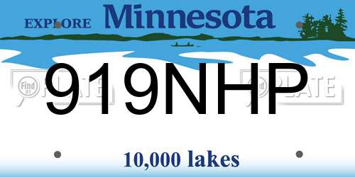 919NHP Minnesota License Plate