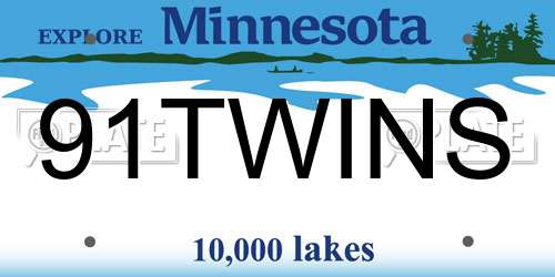 91TWINS Minnesota License Plate