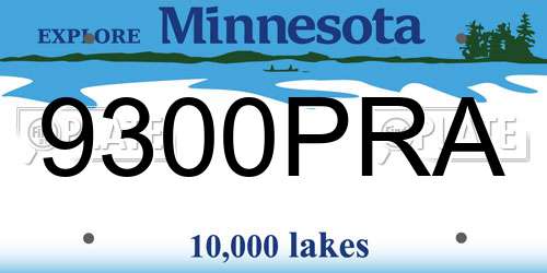 9300PRA Minnesota License Plate