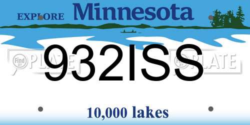 932ISS Minnesota License Plate