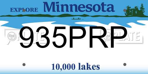 935PRP Minnesota License Plate