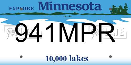 941MPR Minnesota License Plate