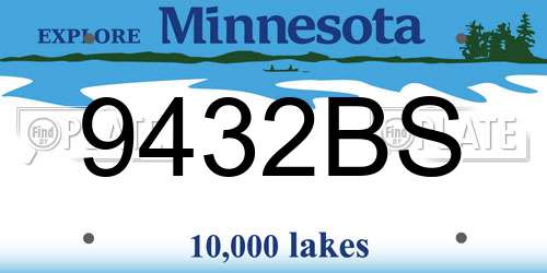 9432BS Minnesota License Plate