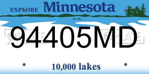 94405MD Minnesota License Plate