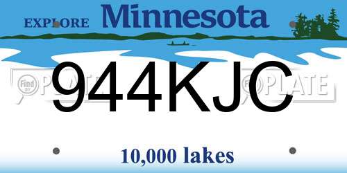 944KJC Minnesota License Plate